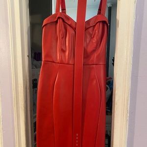 Pinup Couture Deadly Dames Faux Leather dress